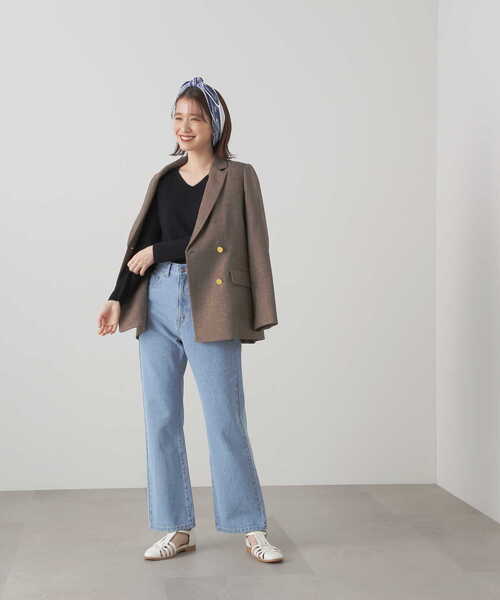 N.（N. Natural Beauty Basic）（エヌエヌナチュラルビューティーベーシック）の「テーラードダブルジャケット（テーラードジャケット・レディース・ブラウン系その他/ホワイト/ネイビー・SMALL/MEDIUM）」の18枚目の写真