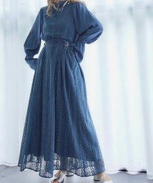 HARE | 【オケージョンドレス/結婚式】2PSETレースブラウス＊フレアスカート(HARE)(ドレス)