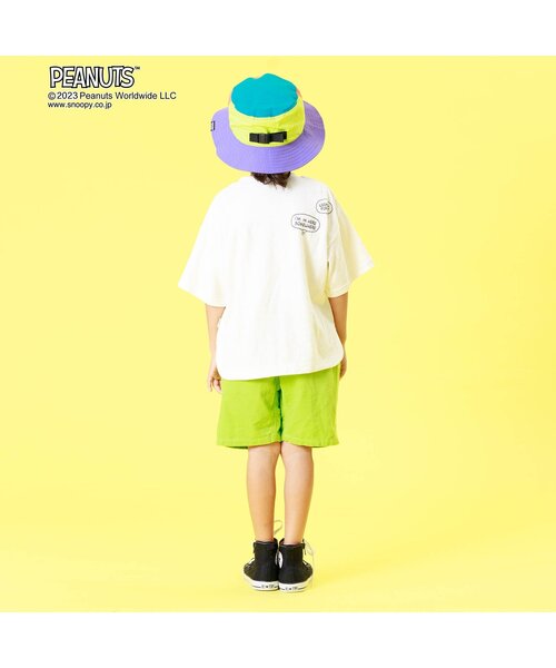PEANUTS(ピーナッツ)の「PEANUTSコラボ アップリケ刺繍半袖Tシャツ(Tシャツ/カットソー・キッズ・パープル/ベージュ/グリーン/オフホワイト/オレンジ・90/80/120/95/100/140/110/150/130)」の6枚目の写真