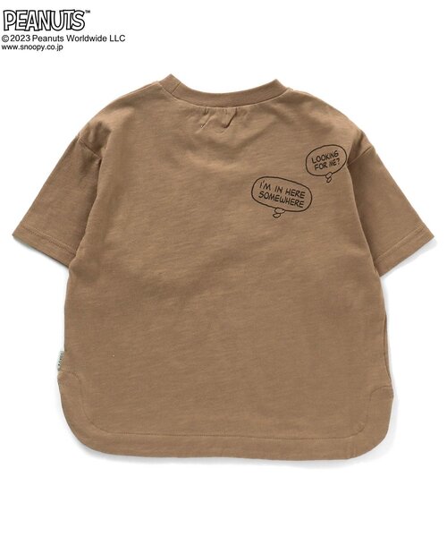 PEANUTS(ピーナッツ)の「PEANUTSコラボ アップリケ刺繍半袖Tシャツ(Tシャツ/カットソー・キッズ・パープル/ベージュ/グリーン/オフホワイト/オレンジ・90/80/120/95/100/140/110/150/130)」の14枚目の写真