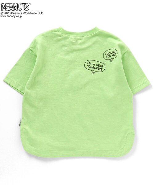 PEANUTS(ピーナッツ)の「PEANUTSコラボ アップリケ刺繍半袖Tシャツ(Tシャツ/カットソー・キッズ・パープル/ベージュ/グリーン/オフホワイト/オレンジ・90/80/120/95/100/140/110/150/130)」の12枚目の写真