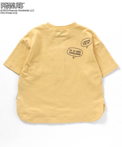 PEANUTS(ピーナッツ)の「PEANUTSコラボ アップリケ刺繍半袖Tシャツ(Tシャツ/カットソー・キッズ・パープル/ベージュ/グリーン/オフホワイト/オレンジ・90/80/120/95/100/140/110/150/130)」の11枚目の写真