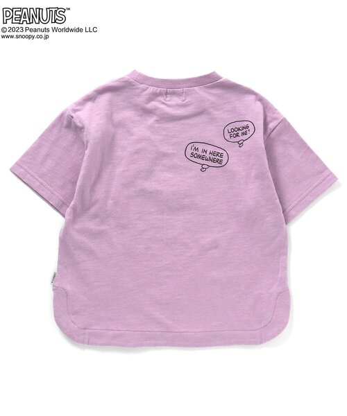 PEANUTS(ピーナッツ)の「PEANUTSコラボ アップリケ刺繍半袖Tシャツ(Tシャツ/カットソー・キッズ・パープル/ベージュ/グリーン/オフホワイト/オレンジ・90/80/120/95/100/140/110/150/130)」の13枚目の写真