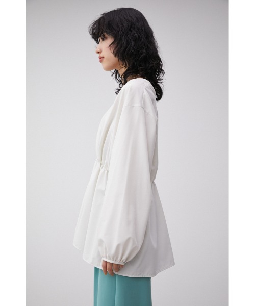 AZUL by moussy(アズールバイマウジー)の「2WAY BALLOON SLEEVE PEPLUM BL/2WAYバルーンスリーブペプラムブラウス(シャツ/ブラウス・レディース・オフホワイト/ブラック/ライトグリーン・SMALL/MEDIUM)」の8枚目の写真