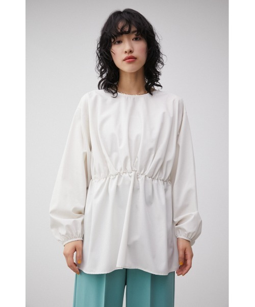 AZUL by moussy(アズールバイマウジー)の「2WAY BALLOON SLEEVE PEPLUM BL/2WAYバルーンスリーブペプラムブラウス(シャツ/ブラウス・レディース・オフホワイト/ブラック/ライトグリーン・SMALL/MEDIUM)」の13枚目の写真
