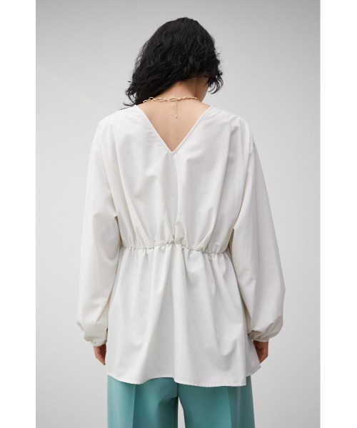 AZUL by moussy(アズールバイマウジー)の「2WAY BALLOON SLEEVE PEPLUM BL/2WAYバルーンスリーブペプラムブラウス(シャツ/ブラウス・レディース・オフホワイト/ブラック/ライトグリーン・SMALL/MEDIUM)」の14枚目の写真