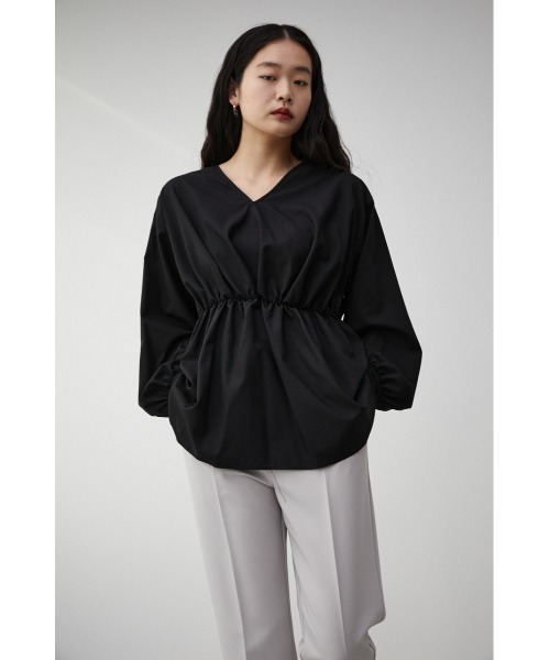 AZUL by moussy(アズールバイマウジー)の「2WAY BALLOON SLEEVE PEPLUM BL/2WAYバルーンスリーブペプラムブラウス(シャツ/ブラウス・レディース・オフホワイト/ブラック/ライトグリーン・SMALL/MEDIUM)」の16枚目の写真