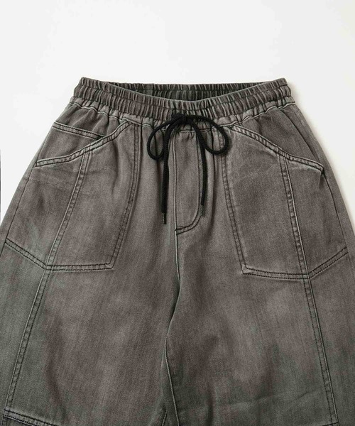 X-girl（エックスガール）の「DENIM EASY PANTS（デニムパンツ・レディース・ブラック/インディゴブルー・M/S）」の19枚目の写真