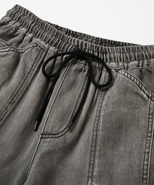 X-girl（エックスガール）の「DENIM EASY PANTS（デニムパンツ・レディース・ブラック/インディゴブルー・M/S）」の12枚目の写真