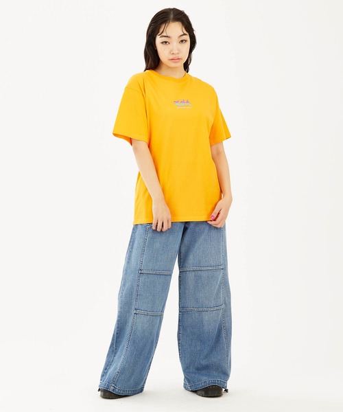 X-girl（エックスガール）の「DENIM EASY PANTS（デニムパンツ・レディース・ブラック/インディゴブルー・M/S）」の8枚目の写真