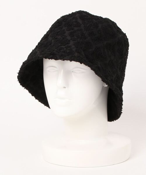 KOBE LETTUCE(コウベレタス)の「レースジャガードバケットハット(ハット・レディース・ブラック/ブルー/アイボリー・FREE)」の3枚目の写真