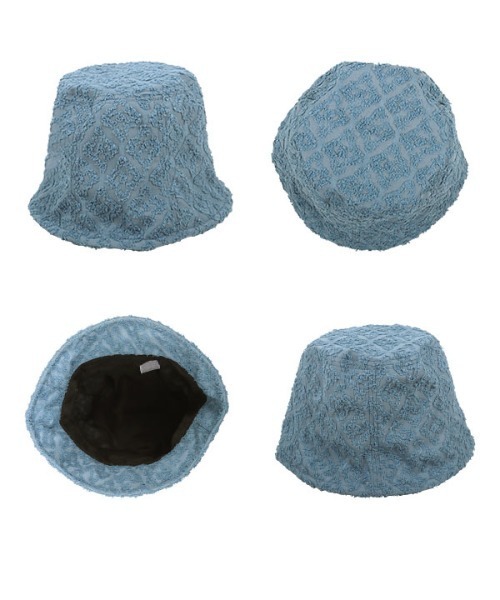 KOBE LETTUCE(コウベレタス)の「レースジャガードバケットハット(ハット・レディース・ブラック/ブルー/アイボリー・FREE)」の7枚目の写真