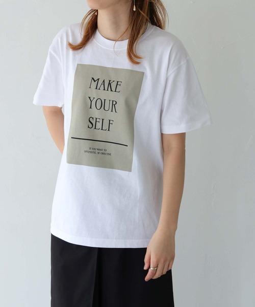 HER CLOSET（ハークローゼット）の「【shemoshelly】WEB限定MAKE YOUR SELF ロゴTシャツ（Tシャツ/カットソー・レディース・ホワイト/ホワイト系その他・S/M/L）」の6枚目の写真