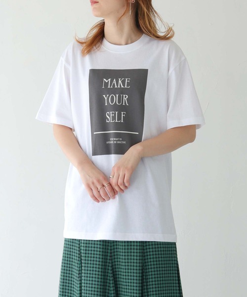 HER CLOSET（ハークローゼット）の「【shemoshelly】WEB限定MAKE YOUR SELF ロゴTシャツ（Tシャツ/カットソー・レディース・ホワイト/ホワイト系その他・S/M/L）」の18枚目の写真