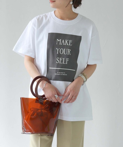 HER CLOSET（ハークローゼット）の「【shemoshelly】WEB限定MAKE YOUR SELF ロゴTシャツ（Tシャツ/カットソー・レディース・ホワイト/ホワイト系その他・S/M/L）」の17枚目の写真