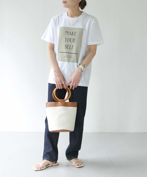 HER CLOSET（ハークローゼット）の「【shemoshelly】WEB限定MAKE YOUR SELF ロゴTシャツ（Tシャツ/カットソー・レディース・ホワイト/ホワイト系その他・S/M/L）」の11枚目の写真