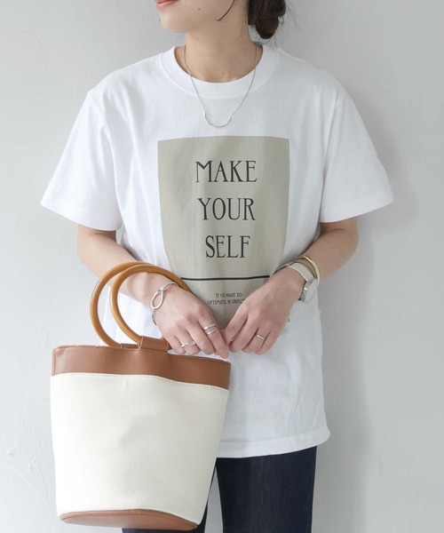 HER CLOSET（ハークローゼット）の「【shemoshelly】WEB限定MAKE YOUR SELF ロゴTシャツ（Tシャツ/カットソー・レディース・ホワイト/ホワイト系その他・S/M/L）」の14枚目の写真