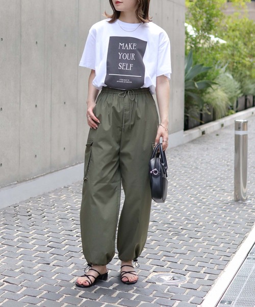 HER CLOSET（ハークローゼット）の「【shemoshelly】WEB限定MAKE YOUR SELF ロゴTシャツ（Tシャツ/カットソー・レディース・ホワイト/ホワイト系その他・S/M/L）」の21枚目の写真