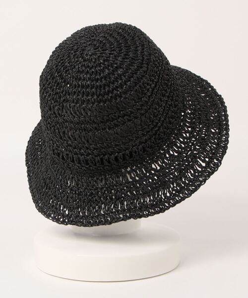 polcadot（ポルカドット）の「WILLOW BUCKET/ペーパーレース編みバケットハット（ハット・レディース・ナチュラル/ブラック/グレー/キャメル・FREE）」の8枚目の写真