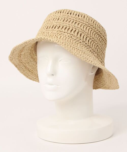 polcadot（ポルカドット）の「WILLOW BUCKET/ペーパーレース編みバケットハット（ハット・レディース・ナチュラル/ブラック/グレー/キャメル・FREE）」の5枚目の写真