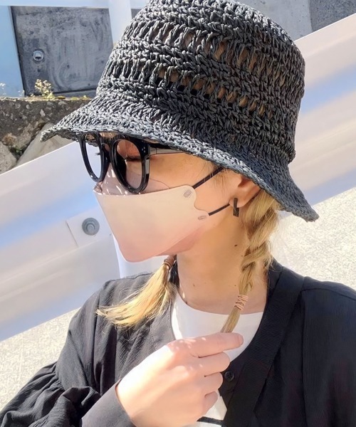 polcadot（ポルカドット）の「WILLOW BUCKET/ペーパーレース編みバケットハット（ハット・レディース・ナチュラル/ブラック/グレー/キャメル・FREE）」の13枚目の写真