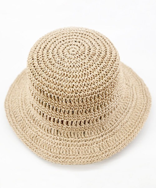 polcadot（ポルカドット）の「WILLOW BUCKET/ペーパーレース編みバケットハット（ハット・レディース・ナチュラル/ブラック/グレー/キャメル・FREE）」の16枚目の写真