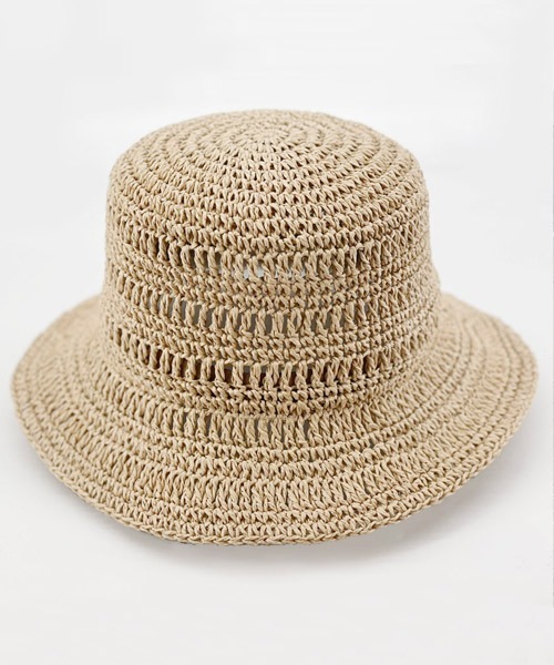 polcadot（ポルカドット）の「WILLOW BUCKET/ペーパーレース編みバケットハット（ハット・レディース・ナチュラル/ブラック/グレー/キャメル・FREE）」の15枚目の写真