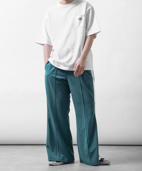 ZIP FIVE(ジップファイブ)の「梨地 ドレープライン入りフレアトラックパンツ(その他パンツ・メンズ・ブラック/パープル/ブラウン/ターコイズブルー・LARGE/X-LARGE/MEDIUM)」の11枚目の写真