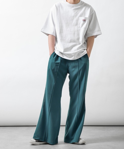 ZIP FIVE(ジップファイブ)の「梨地 ドレープライン入りフレアトラックパンツ(その他パンツ・メンズ・ブラック/パープル/ブラウン/ターコイズブルー・LARGE/X-LARGE/MEDIUM)」の6枚目の写真