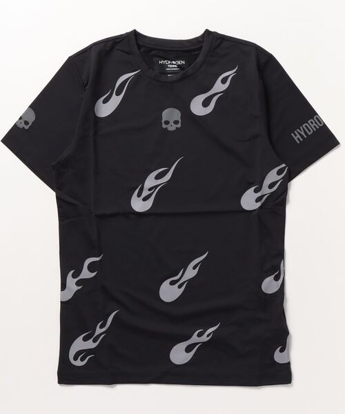 HYDROGEN(ハイドロゲン)の「《HYDROGEN/ハイドロゲン》フレイムテックTシャツ/FLAMES TECH TEE(Tシャツ/カットソー・メンズ・ブラック系その他4/ブラック系その他3/ブラック系その他/ブラック系その他2・L/M/S/XL/XS/XXL)」の2枚目の写真