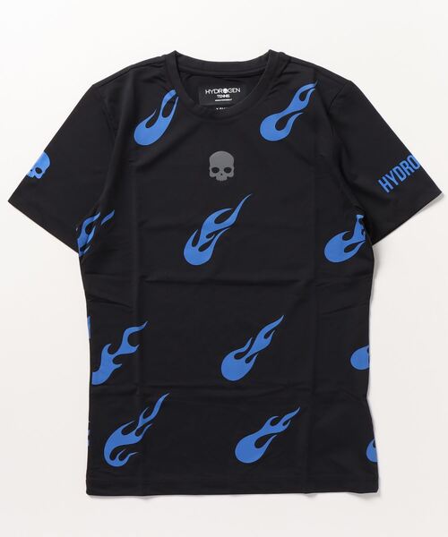 HYDROGEN(ハイドロゲン)の「《HYDROGEN/ハイドロゲン》フレイムテックTシャツ/FLAMES TECH TEE(Tシャツ/カットソー・メンズ・ブラック系その他4/ブラック系その他3/ブラック系その他/ブラック系その他2・L/M/S/XL/XS/XXL)」の3枚目の写真