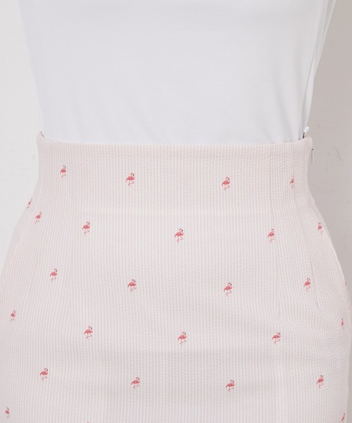 JUN&ROPE'（ジュンアンドロペ）の「【セットアップ対応】シアサッカー柄ハイウエストタイトスカート（スカート・レディース・ピンク/グレー・M/L/X-SMALL/S）」の11枚目の写真