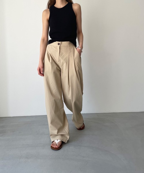 CANAL JEAN（キャナルジーン）の「El mar　サーマルタンクトップ（タンクトップ・レディース・グレー/アイボリー/ブラック・ONE SIZE）」の9枚目の写真