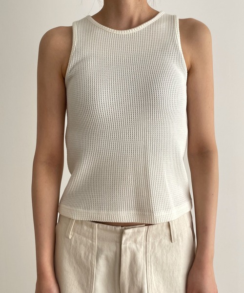 CANAL JEAN（キャナルジーン）の「El mar　サーマルタンクトップ（タンクトップ・レディース・グレー/アイボリー/ブラック・ONE SIZE）」の14枚目の写真