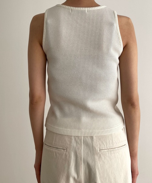 CANAL JEAN（キャナルジーン）の「El mar　サーマルタンクトップ（タンクトップ・レディース・グレー/アイボリー/ブラック・ONE SIZE）」の16枚目の写真