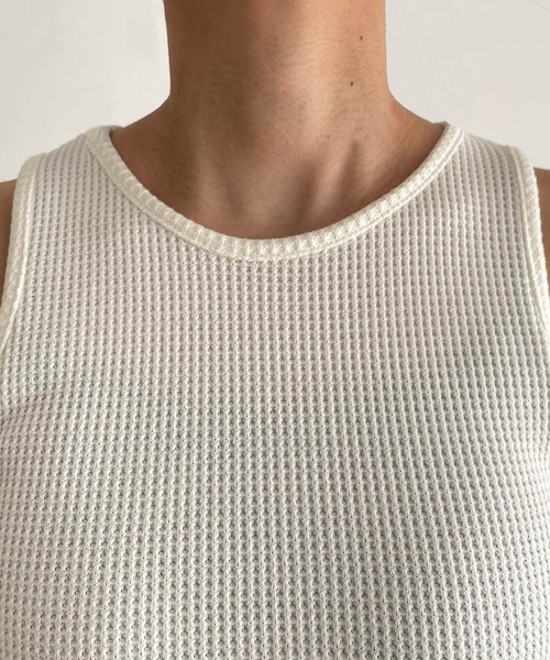 CANAL JEAN（キャナルジーン）の「El mar　サーマルタンクトップ（タンクトップ・レディース・グレー/アイボリー/ブラック・ONE SIZE）」の17枚目の写真