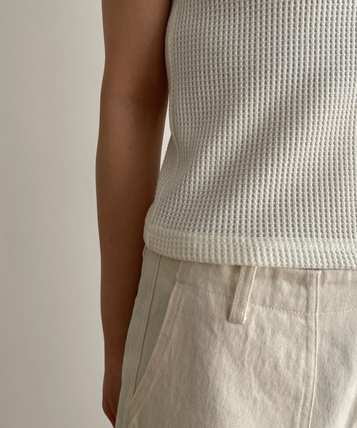 CANAL JEAN（キャナルジーン）の「El mar　サーマルタンクトップ（タンクトップ・レディース・グレー/アイボリー/ブラック・ONE SIZE）」の18枚目の写真