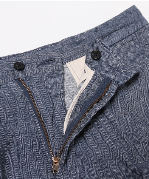 MYSELF ABAHOUSE（マイセルフアバハウス）の「麻ヘリンボーンパンツ（その他パンツ・メンズ・ネイビー/ベージュ・MEDIUM/SMALL/LARGE）」の4枚目の写真