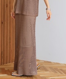 hellam | 【高身長向け】クロシェ編み風メッシュニットスカート(スカート)