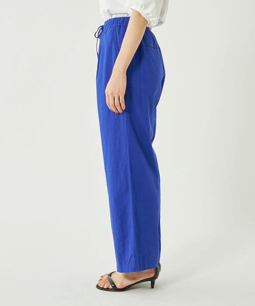 green label relaxing（グリーンレーベルリラクシング）の「［size SHORT/TALLあり］BREEZE LINEN ブリーズリネン ワイド パンツ（その他パンツ・レディース・ブラック/その他1/ロイヤルブルー/ライラック/その他2/ベージュ・SHORT/34/36/38/40/42/44/TALL）」の11枚目の写真