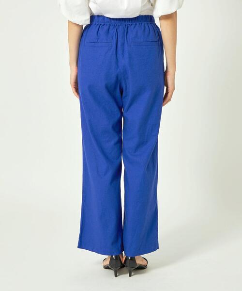 green label relaxing（グリーンレーベルリラクシング）の「［size SHORT/TALLあり］BREEZE LINEN ブリーズリネン ワイド パンツ（その他パンツ・レディース・ブラック/その他1/ロイヤルブルー/ライラック/その他2/ベージュ・SHORT/34/36/38/40/42/44/TALL）」の21枚目の写真