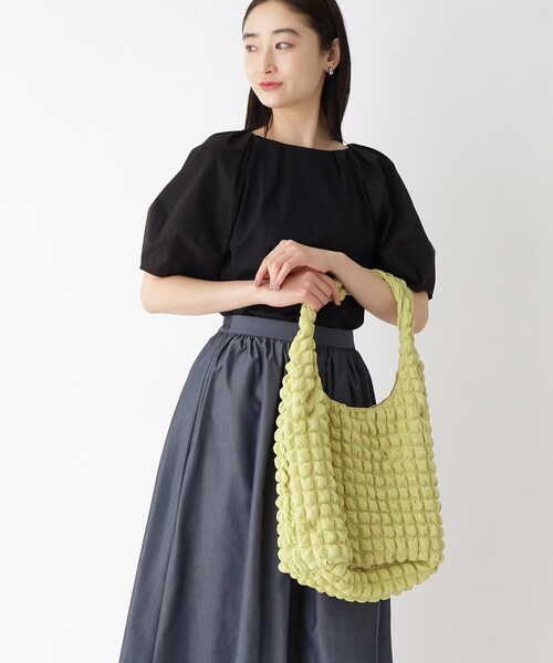 OPAQUE.CLIP（オペークドットクリップ）の「◆ポップコーンワンショルダーバッグ【A4収納可/軽量】（ショルダーバッグ・レディース・ブラック/イエロー/オフホワイト・00）」の3枚目の写真