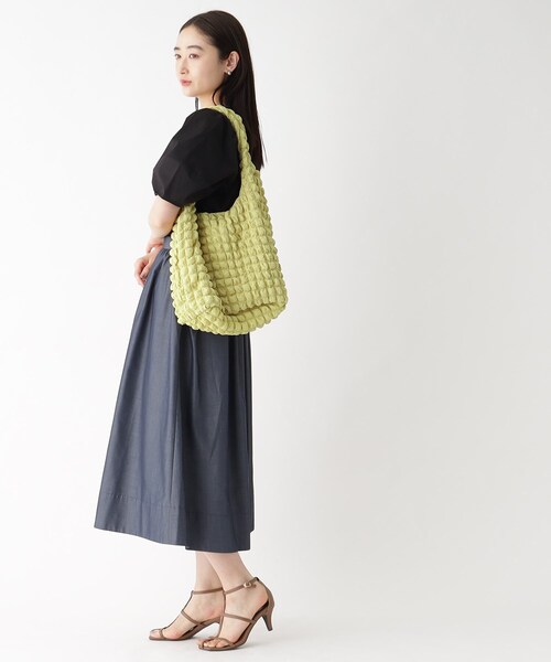 OPAQUE.CLIP（オペークドットクリップ）の「◆ポップコーンワンショルダーバッグ【A4収納可/軽量】（ショルダーバッグ・レディース・ブラック/イエロー/オフホワイト・00）」の14枚目の写真