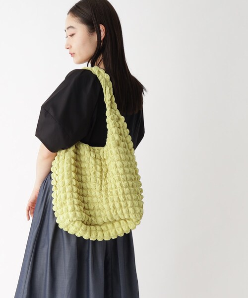 OPAQUE.CLIP（オペークドットクリップ）の「◆ポップコーンワンショルダーバッグ【A4収納可/軽量】（ショルダーバッグ・レディース・ブラック/イエロー/オフホワイト・00）」の8枚目の写真