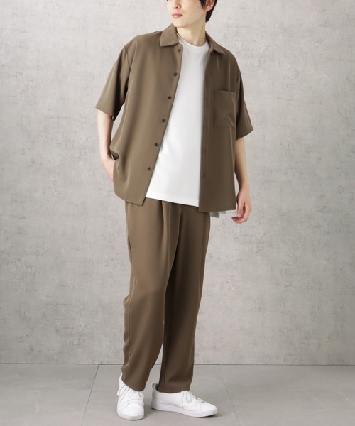 URBAN COLLECTION(アーバンコレクション)の「ドレープツイルルーズ半袖シャツ(シャツ/ブラウス・メンズ・チャコール/ブラック/カーキ・M/L/XL)」の13枚目の写真