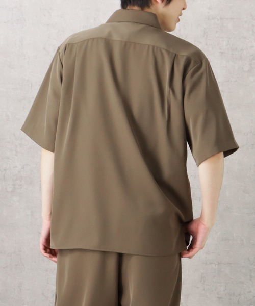 URBAN COLLECTION(アーバンコレクション)の「ドレープツイルルーズ半袖シャツ(シャツ/ブラウス・メンズ・チャコール/ブラック/カーキ・M/L/XL)」の8枚目の写真
