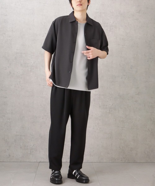 URBAN COLLECTION(アーバンコレクション)の「ドレープツイルルーズ半袖シャツ(シャツ/ブラウス・メンズ・チャコール/ブラック/カーキ・M/L/XL)」の18枚目の写真