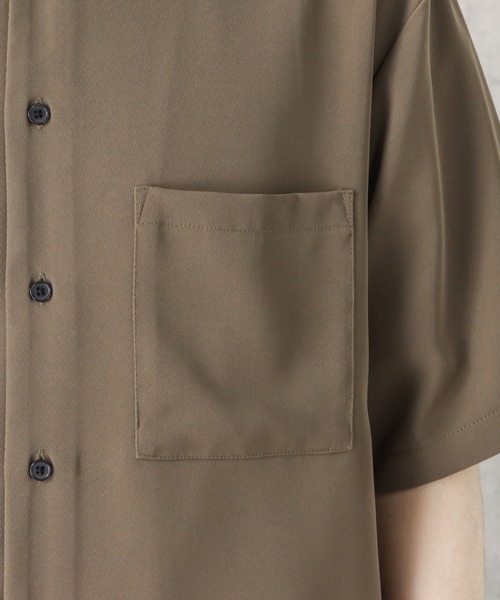 URBAN COLLECTION(アーバンコレクション)の「ドレープツイルルーズ半袖シャツ(シャツ/ブラウス・メンズ・チャコール/ブラック/カーキ・M/L/XL)」の14枚目の写真