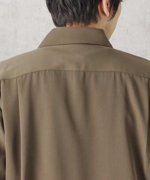 URBAN COLLECTION(アーバンコレクション)の「ドレープツイルルーズ半袖シャツ(シャツ/ブラウス・メンズ・チャコール/ブラック/カーキ・M/L/XL)」の6枚目の写真