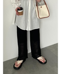 ehka sopo | 裾スカラップニットパンツ(その他パンツ)